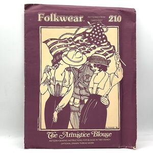 Folkwear #210 The Armistice Blouse  Sewing Pattern sz:8-14